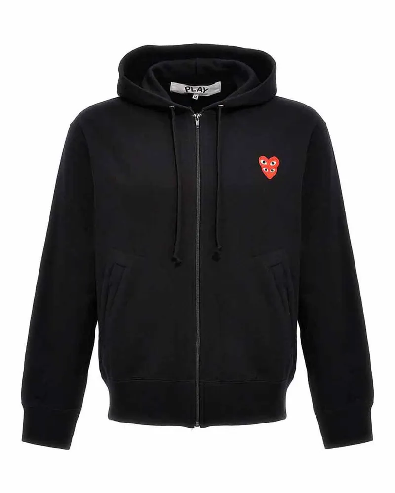 Comme des Garçons Comme des Garçons spielen 'Double Heart' Hoodie Black