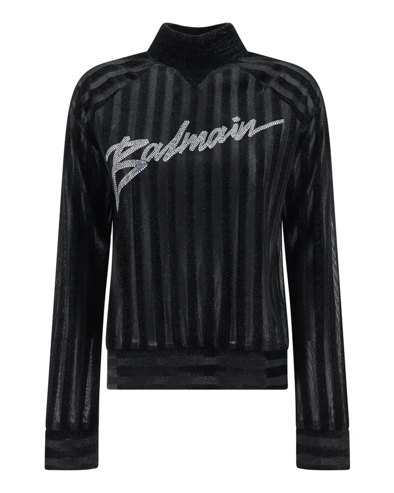 Balmain High Neck -Logo -Pullover Schwarz