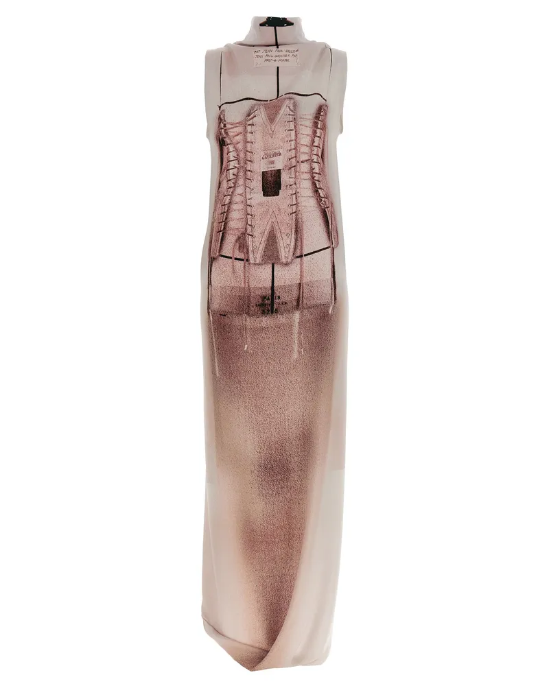 Jean Paul Gaultier der drapierte Trompe LŒil korsett 'kleid Pink