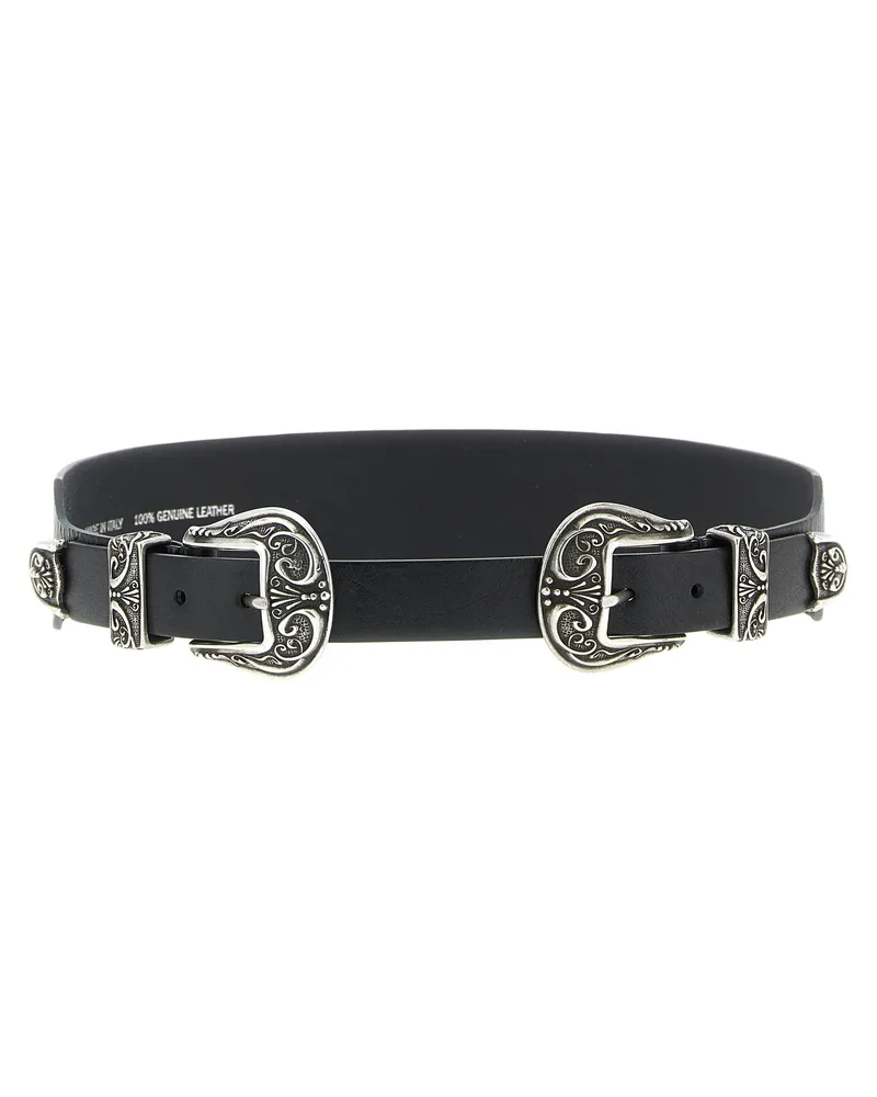Golden Goose Double Buckle“-Gürtel Black