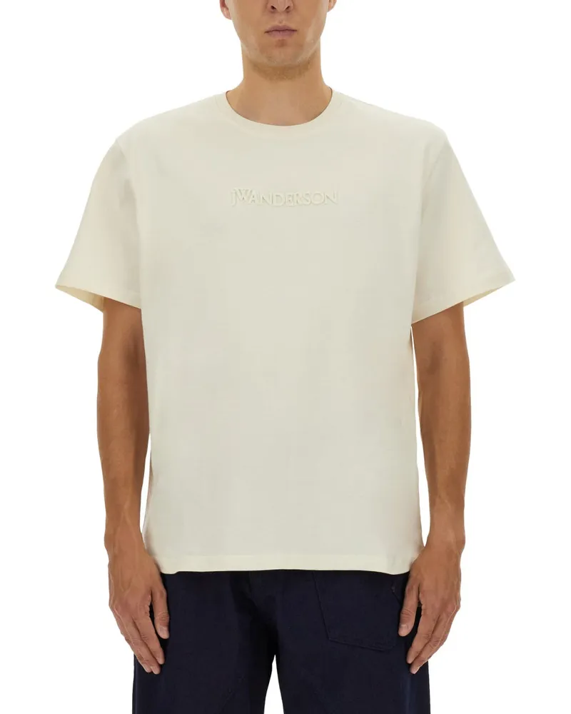 J.W.Anderson JW Anderson T -Shirt mit bestickten Logo White