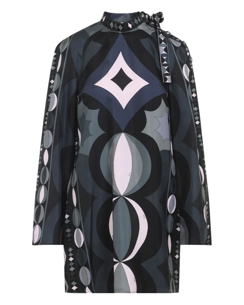 Emilio Pucci Bedrucktes Seiden-Maxikleid von Black