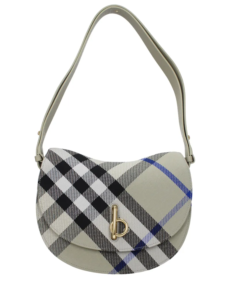 Burberry Umhängetaschen rocken Pferd Frauen Stoff Grau/Flechte -