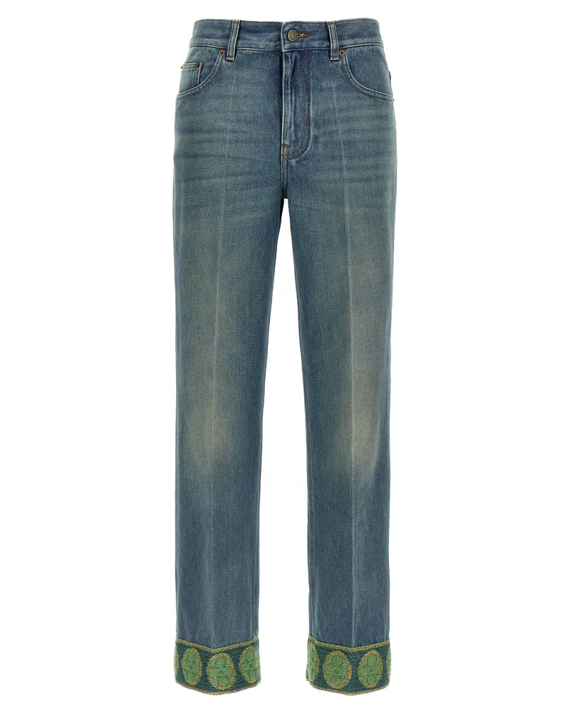 Valentino Garavani Valentino Garavani Jacquard Jeans Blue