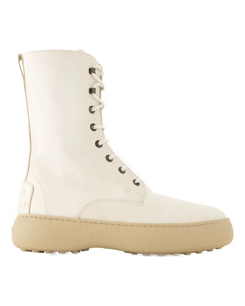 TOD'S Winter Gommini Boots Tod 's Leder weiß White