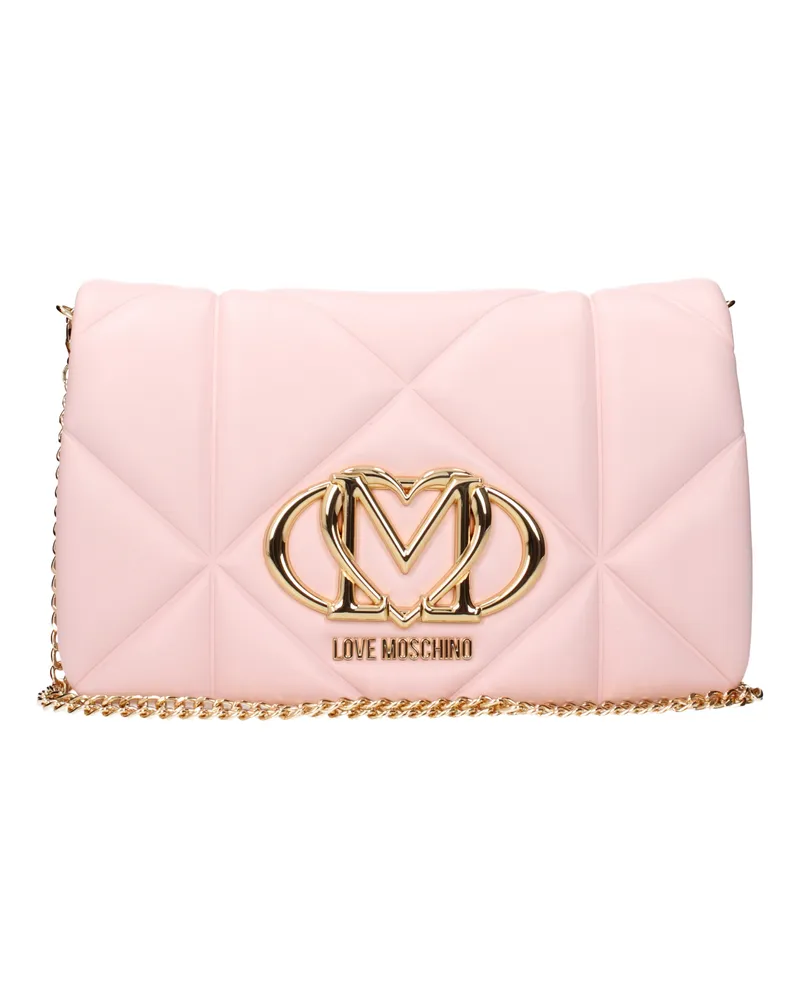 Moschino Pochette Damens Polyurethan Pink/Puderrosa -
