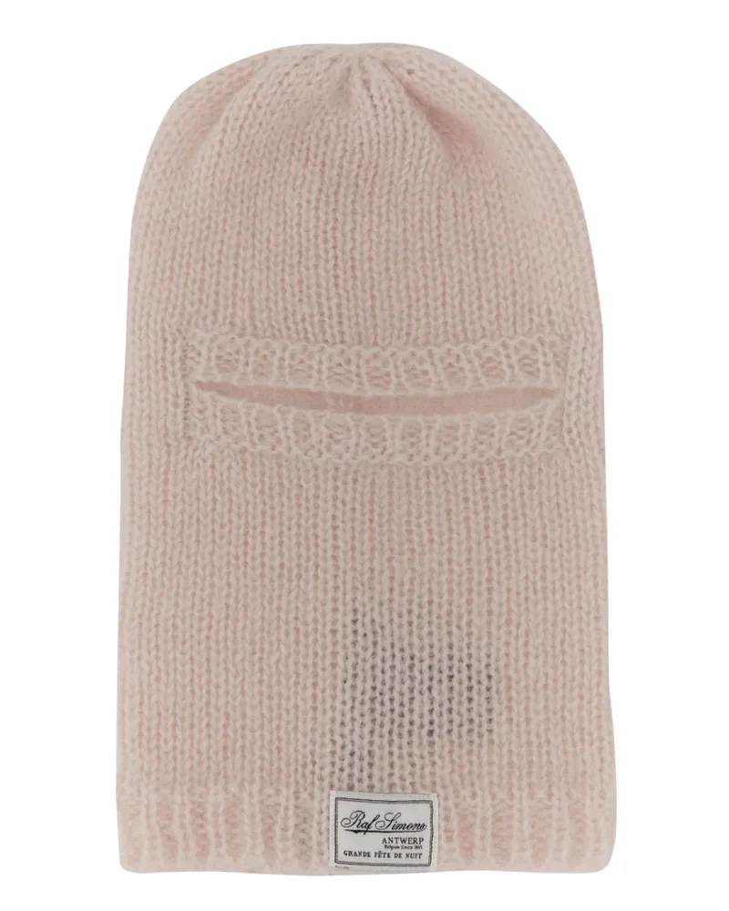 Raf Simons Balaclava mit Logo Pink