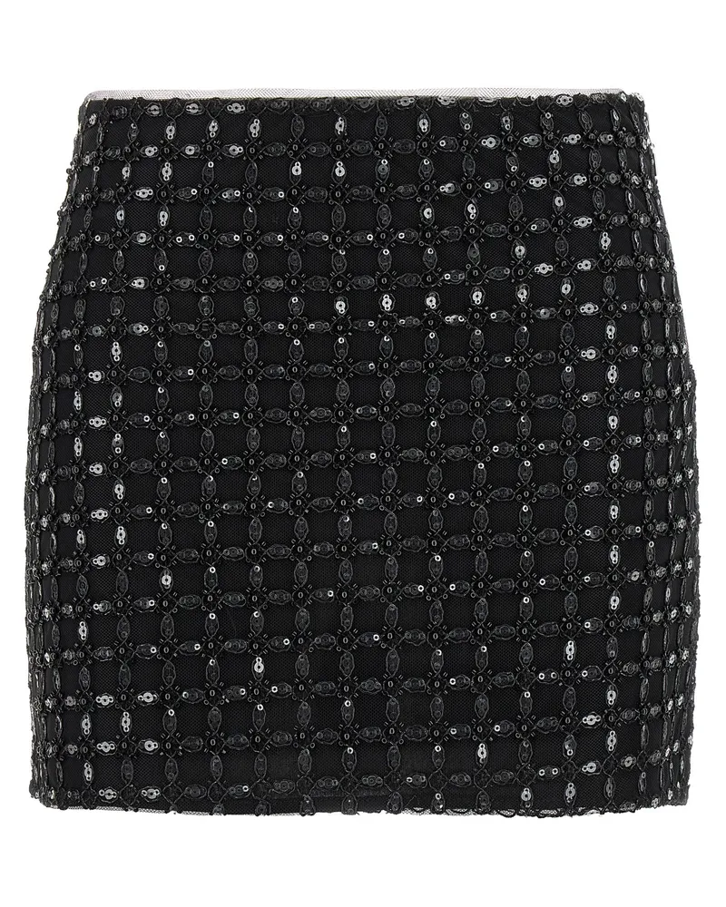 ROTATE Birger Christensen Drehen Sie den Perlenrock von Birger Christensen Black