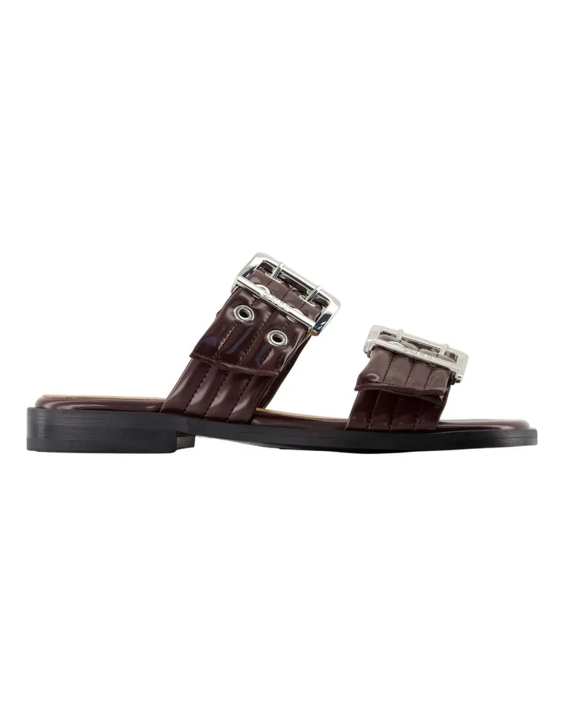 Ganni Weibliche Sandalen  Synthetische Burgund Burgundy