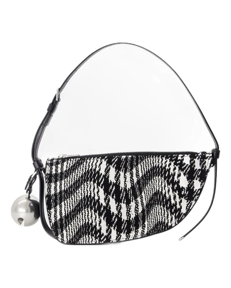 Burberry Schildschlinge kleiner Brieftasche auf Kette  Baumwolle Schwarz Schwarz