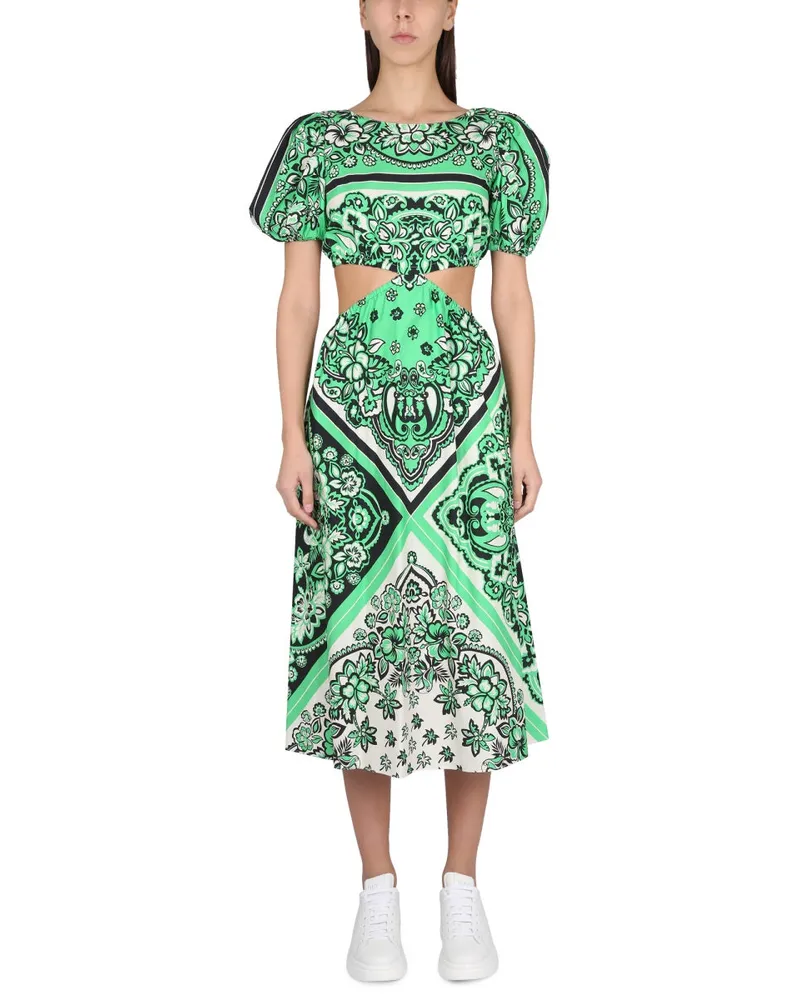 RED Valentino Rotes Valentino -Bandana -Druckkleid Green