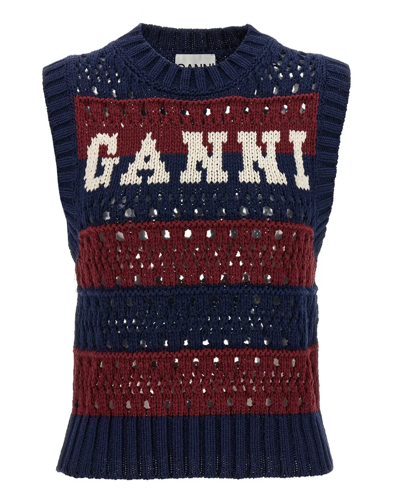 Ganni Blue Striped' Weste Multicolor