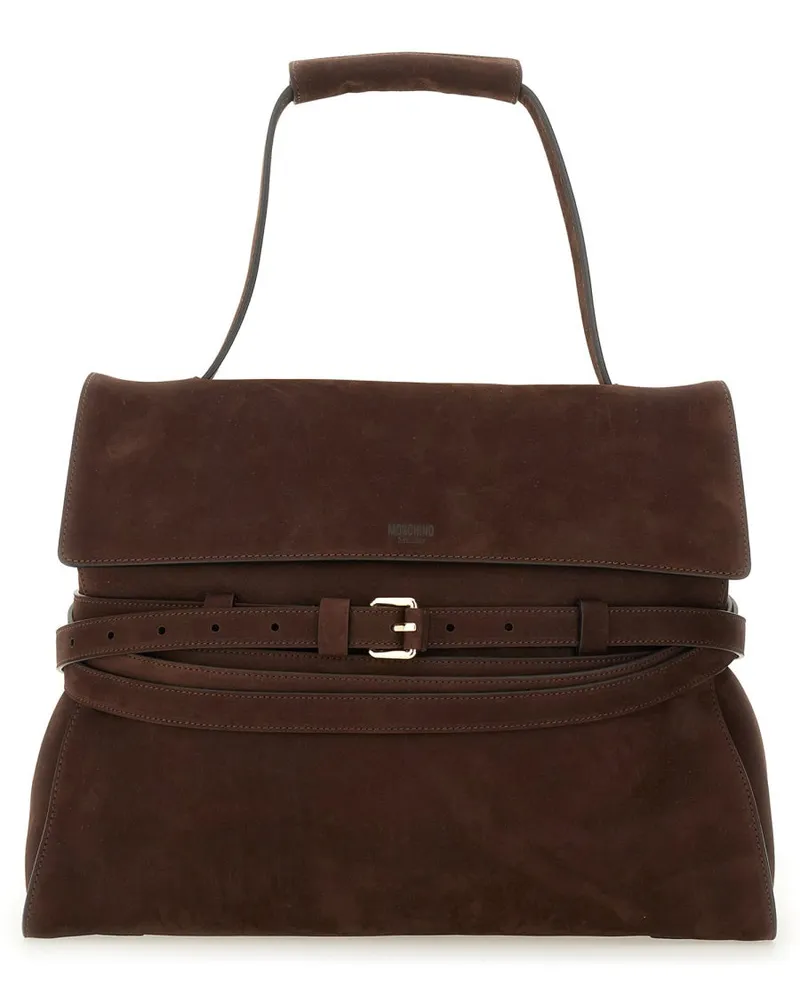 Moschino Binde Me" mittlere Tasche Brown