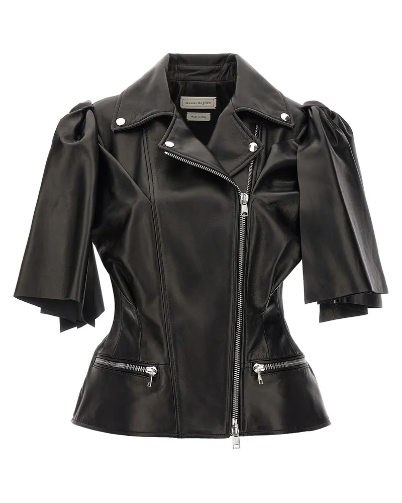 Alexander McQueen Bow Knot' Bikerweste Black