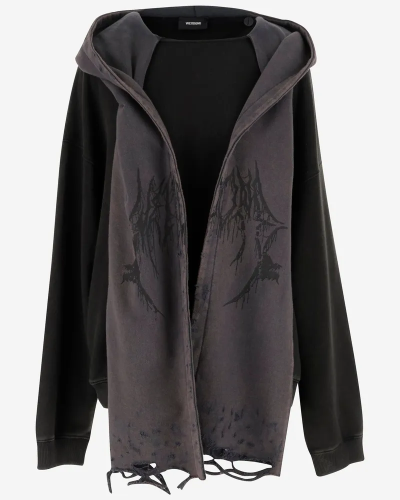 WE 11 DONE We11 erledigte Baumwollschalldler -Schalldämpfer Sweatshirt Black