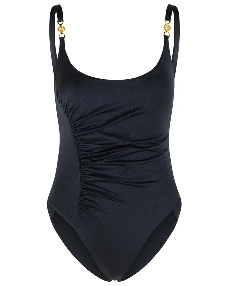 Versace Schwarzer Badeanzug aus Polyamidmischung Black