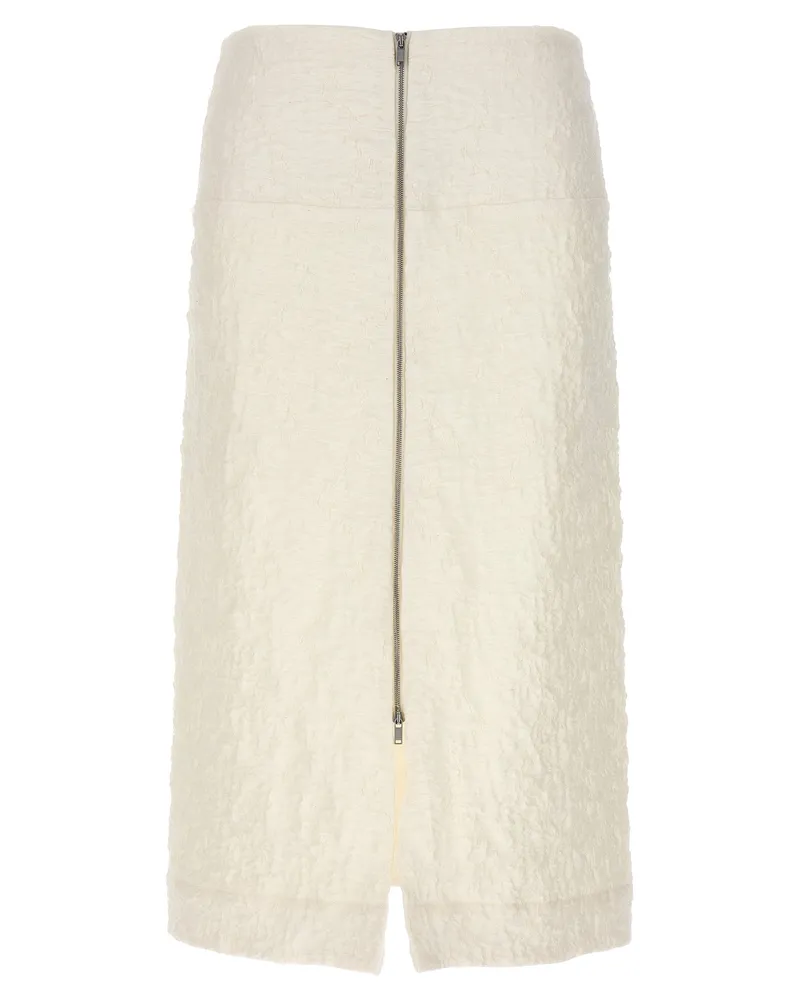 Jil Sander geprägte Baumwollrock White