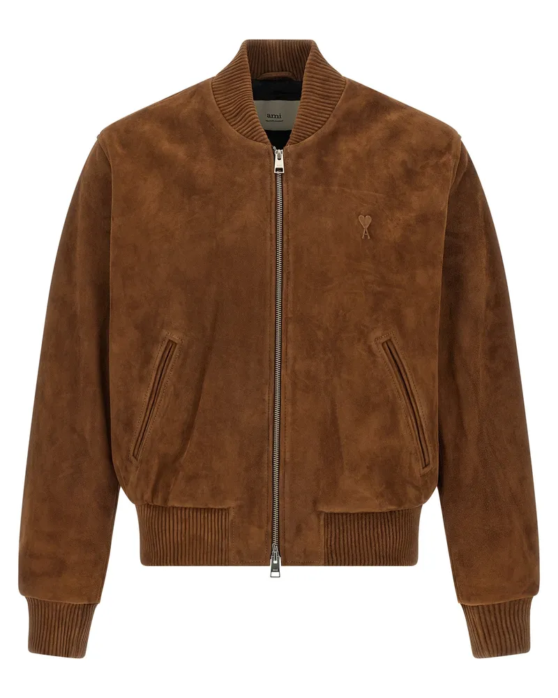 AMI Paris Wildleder -Bomberjacke Multicolor
