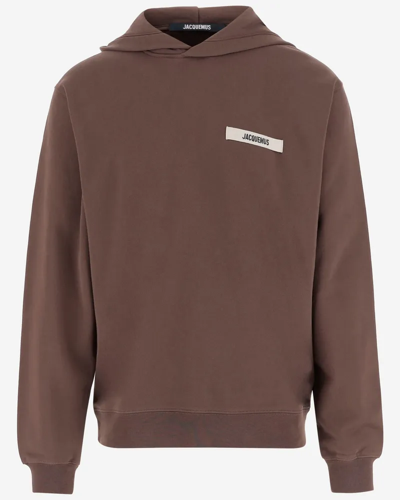 Jacquemus Le Hoodie Grosgrain Brown