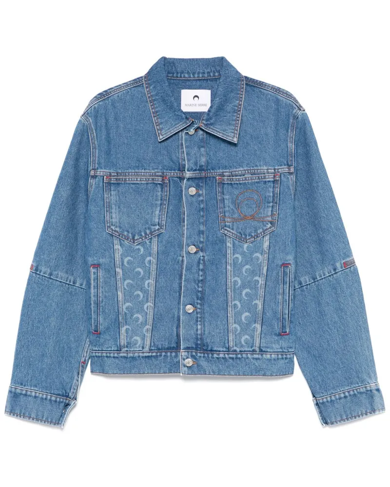 Marine Serre Mon Denim Jacke Clear