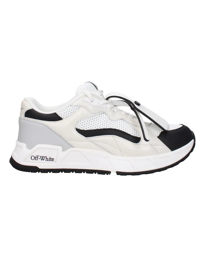 OFF-WHITE Off-weiße Turnschuhe Frauen Leder weiß/schwarz -