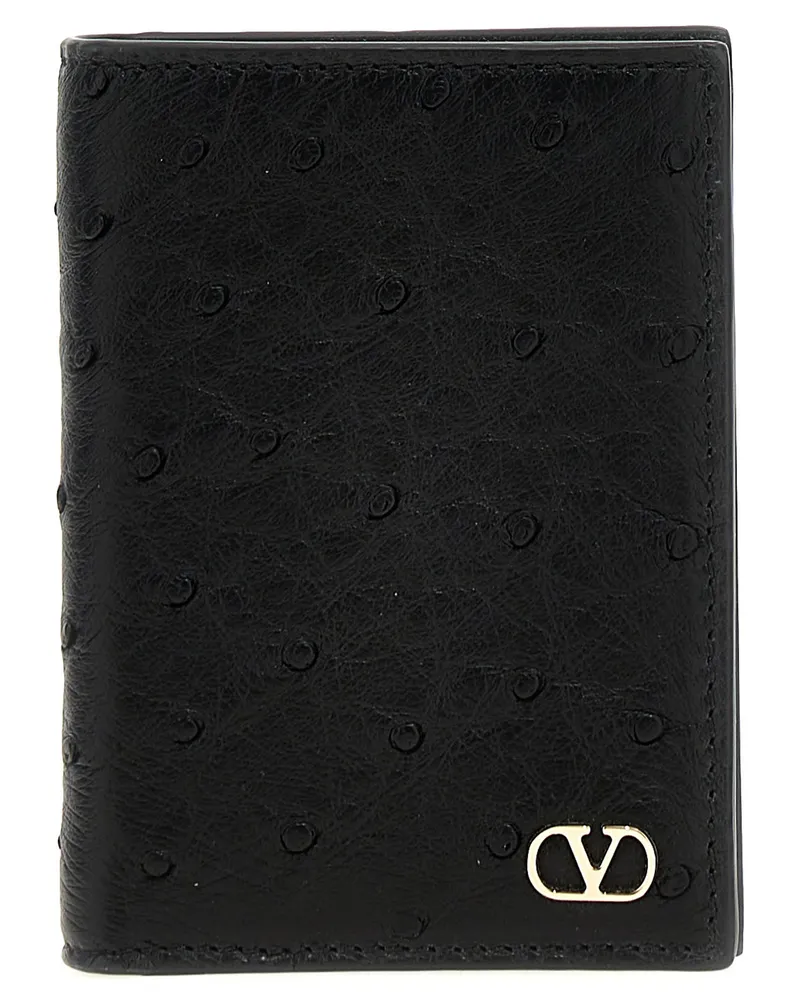 Valentino Garavani Valentino Garavani gegen Logo -Karteninhaber Black