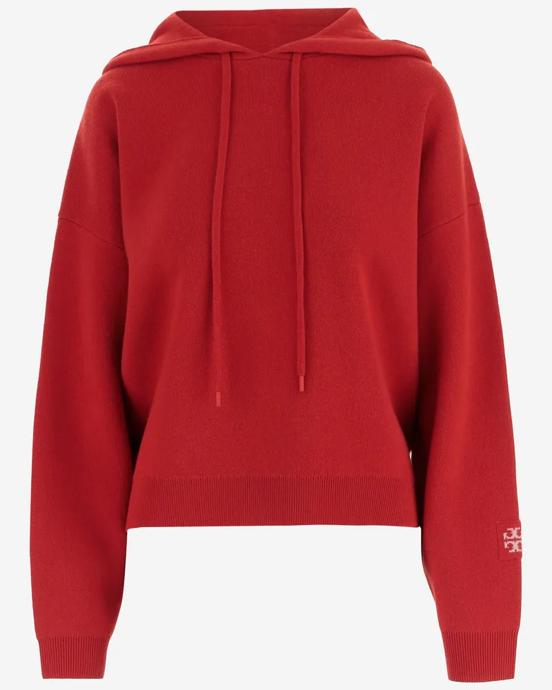 Tory Burch Wolle und Kaschmir -Sweatshirt Red