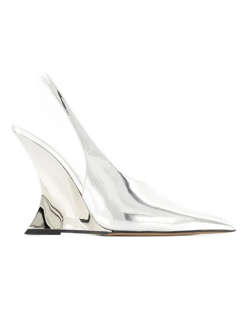 Paris Texas Nina Slingback Pumps  Leder Silber Silver