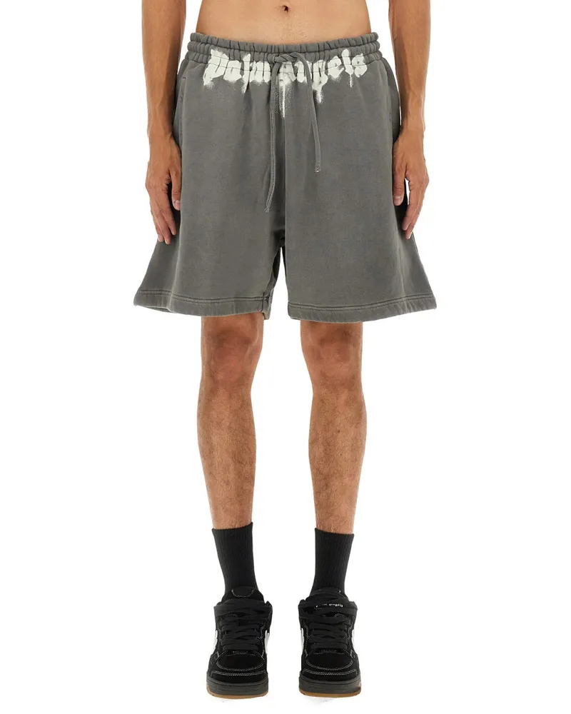 Palm Angels Shorts mit Logo Grey