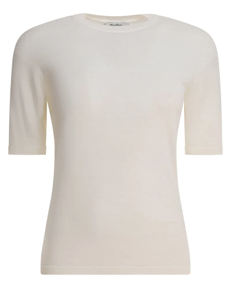 Max Mara Basic Wollpullover White