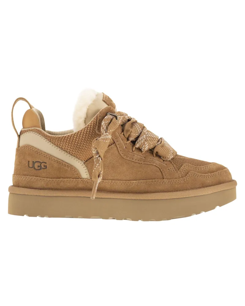 UGG Lowmel Wildleder -Turnschuhe Chestnut