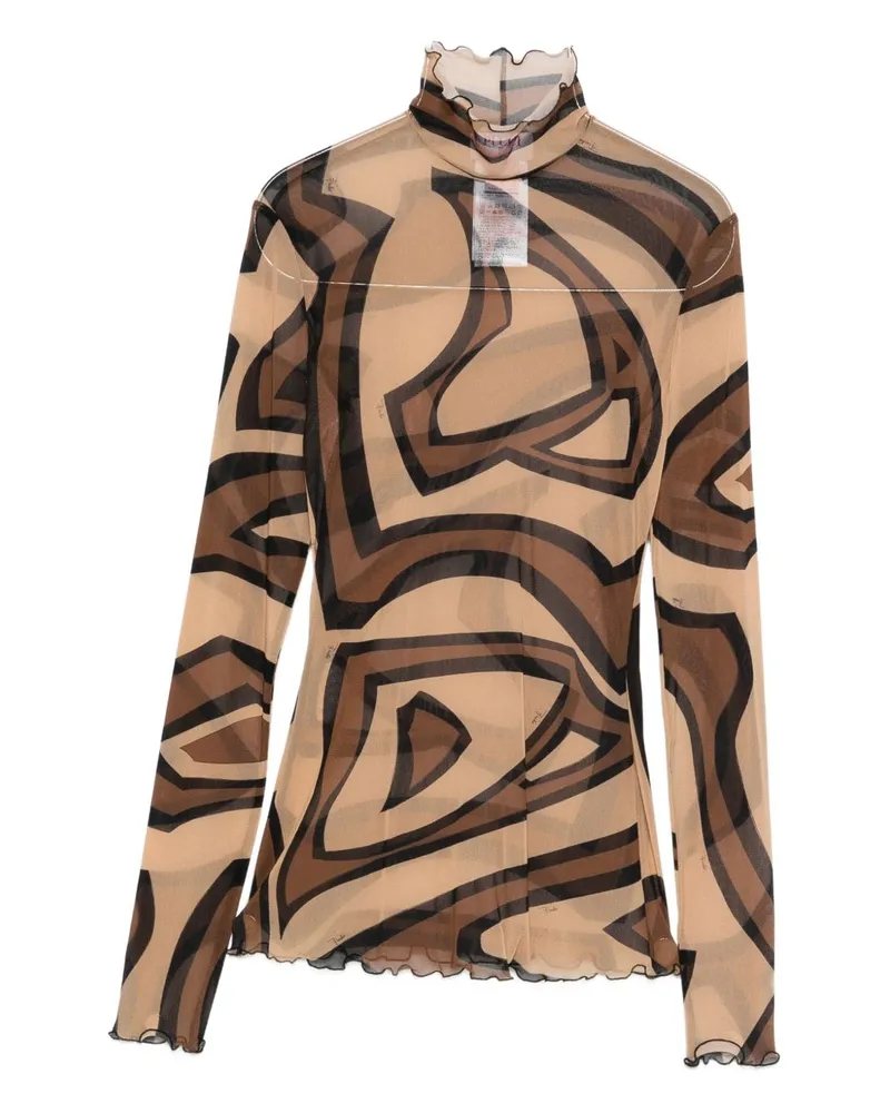 Emilio Pucci Bedrucktes Midikleid von Golden