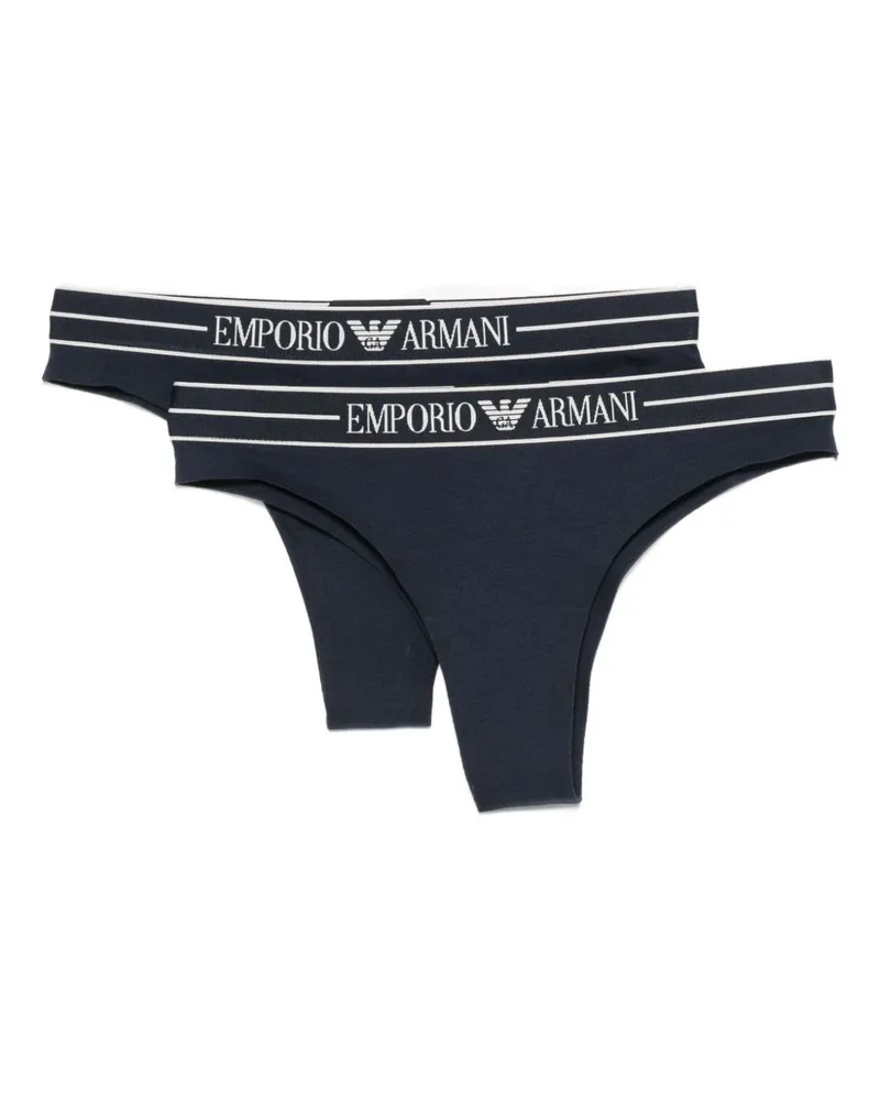 Emporio Armani Brazilian Shorts 2 Pack Black