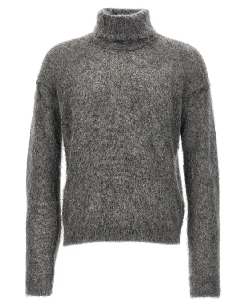 Saint Laurent Mohair Rollkragenpullover Gray