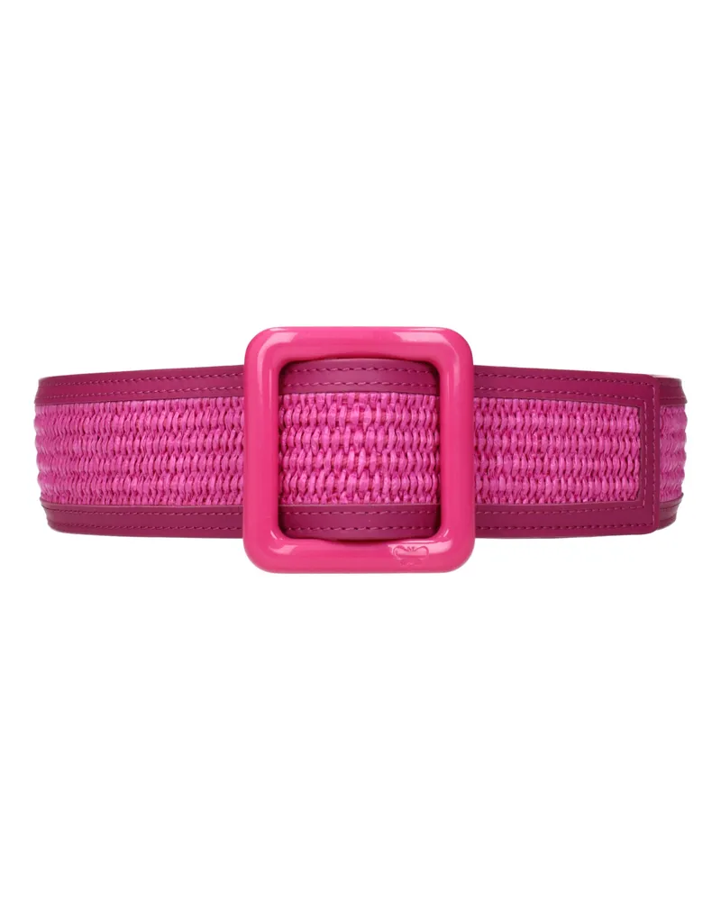 Max Mara Weekend Damens Gürtel aus Bast in Fuchsia -