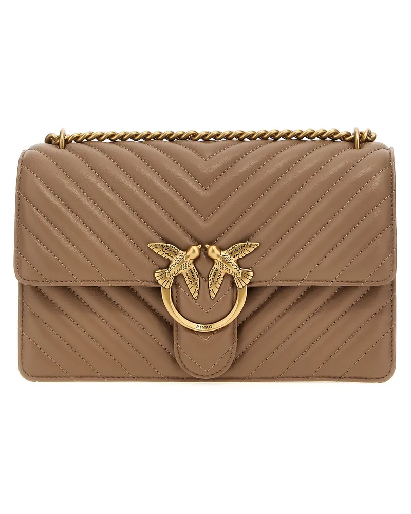 Pinko Classic Love Bag One' Crossbody Bag Beige