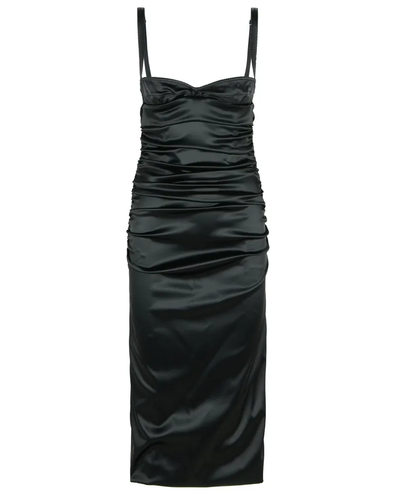 Dolce & Gabbana Black Seidenmischkleid Black