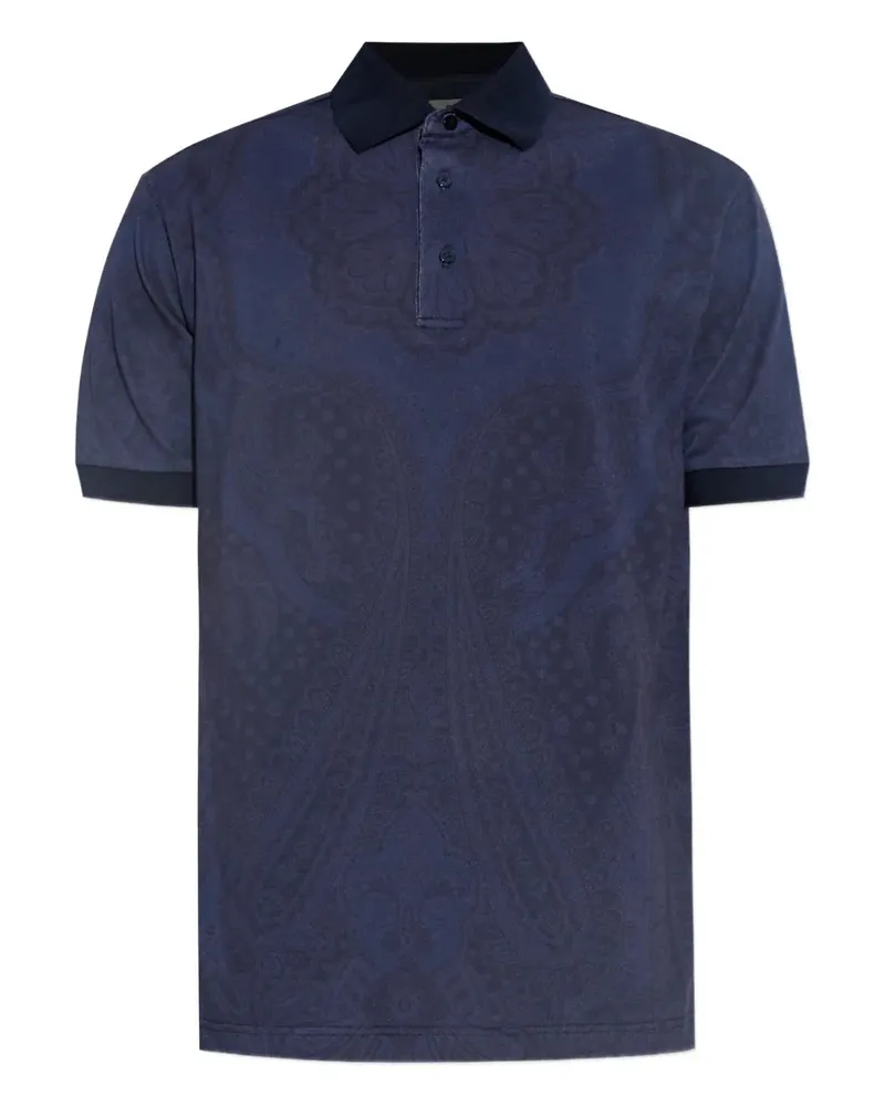 Etro Cotton Polo mit Paisley Print X0883