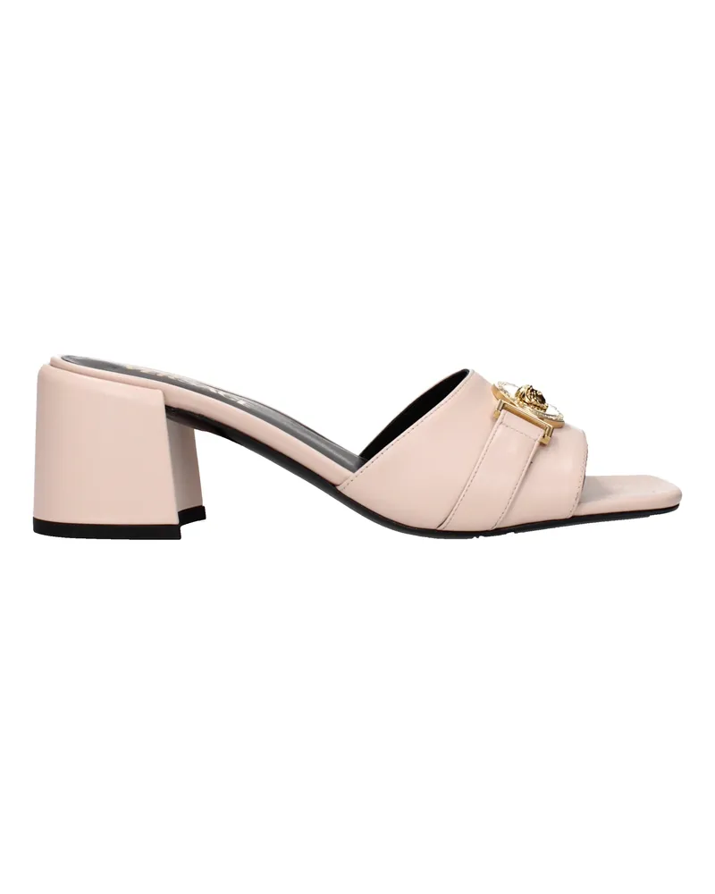 Versace Damens Rosa Ledersandalen Rosa Farbton -