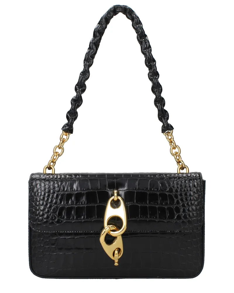 Tom Ford Damens Umhängetasche Leder Schwarz -