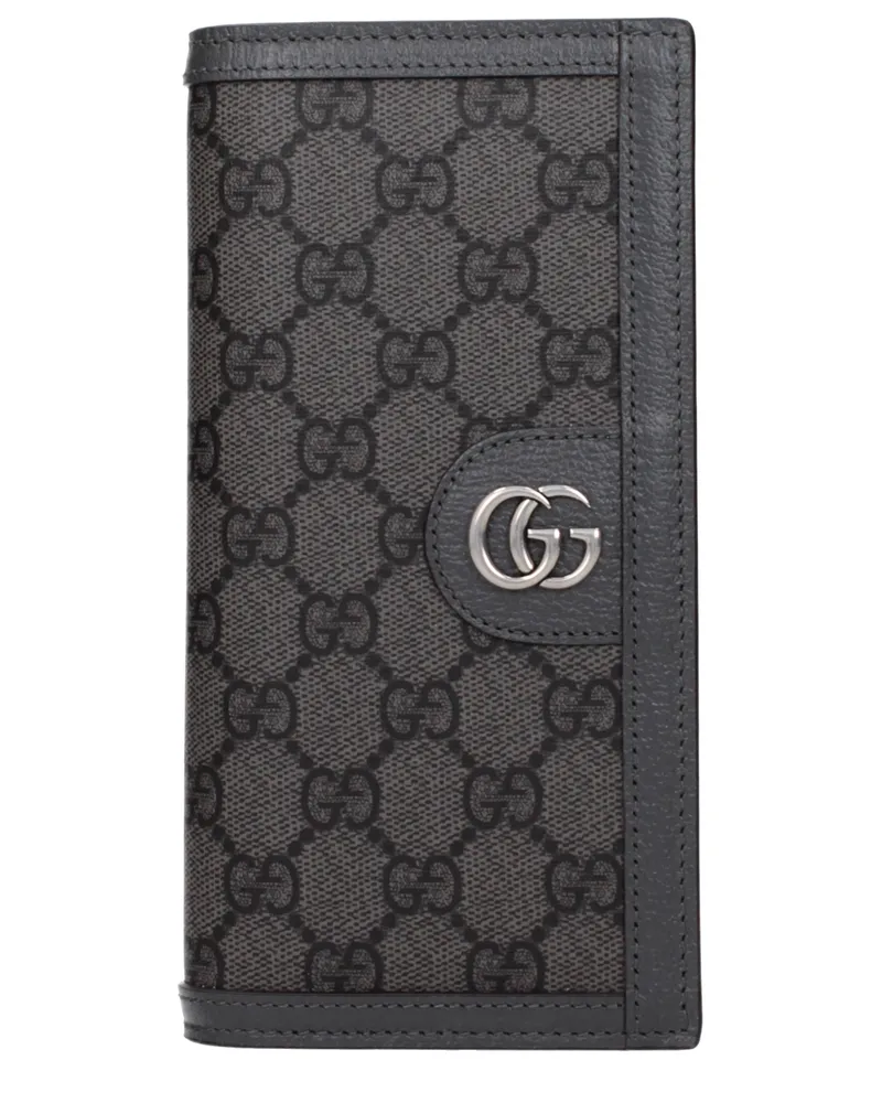 Gucci Ophidia Herrens Geldbörse aus grauem/schwarzem Stoff -