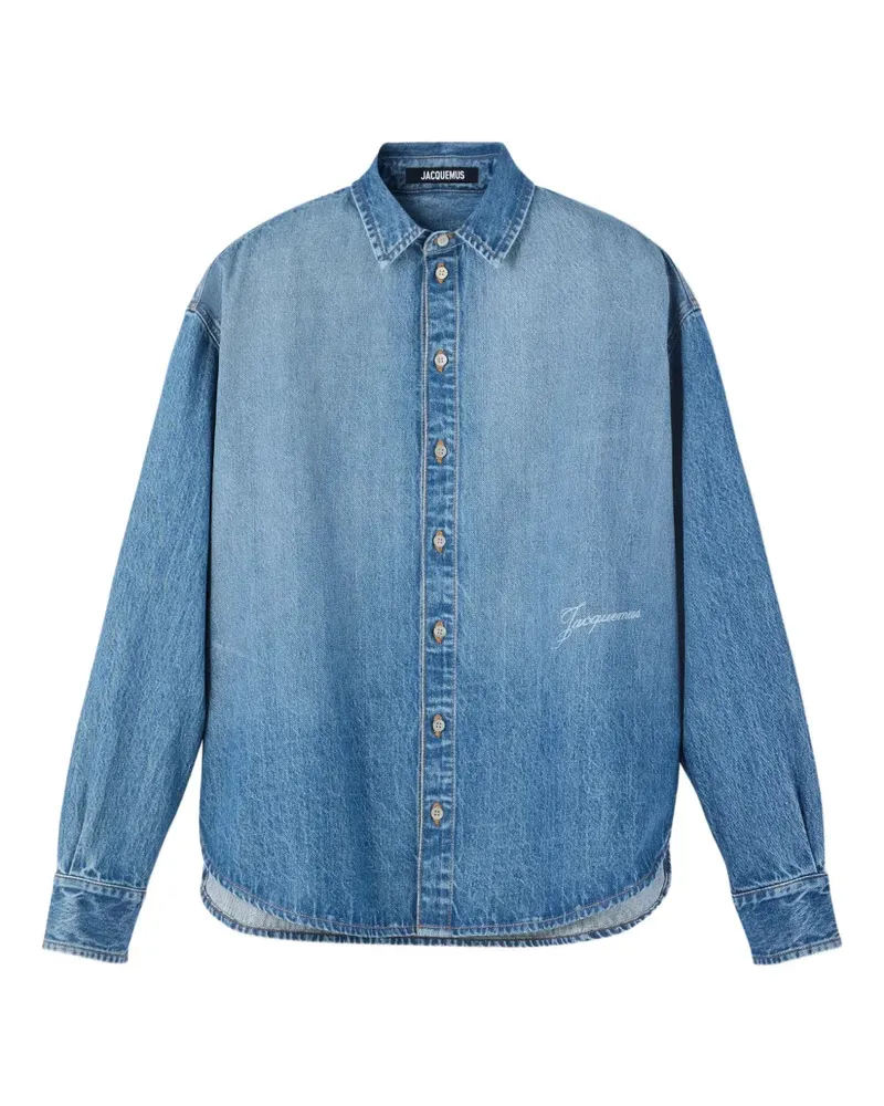 Jacquemus Button Down Denim Shirt Bluetabac