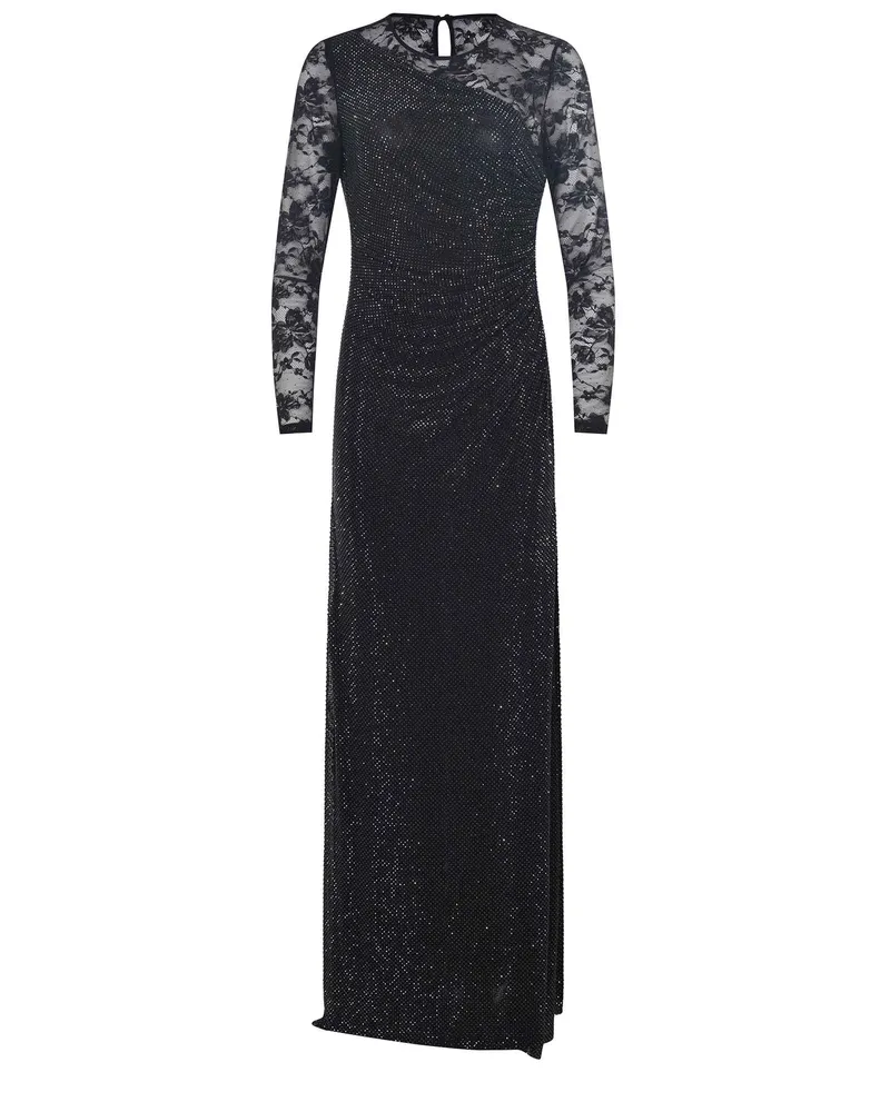 Self-Portrait Selbstporträtkleid aus Polyestermischung Black