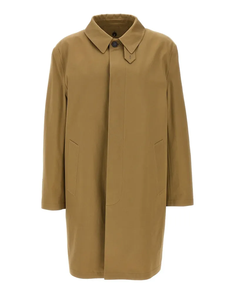 Saint Laurent Cotton Gabardine Trench Coat Beige