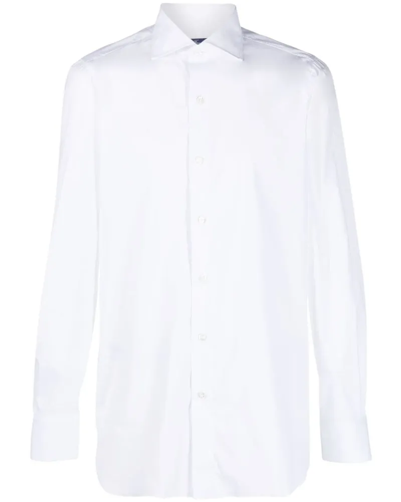 Finamore 1925 reguläres Fit -Baumwollhemd White