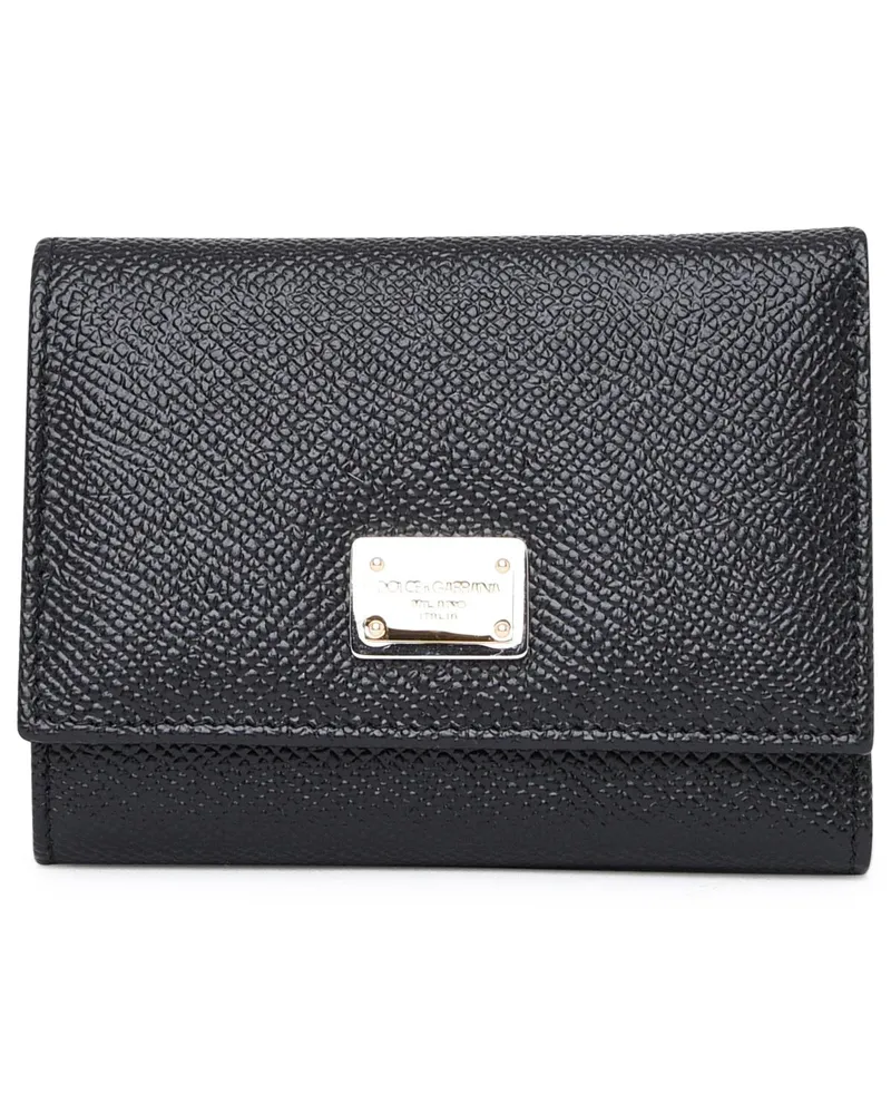 Dolce & Gabbana Schwarze Lear-Geldbörse von Black