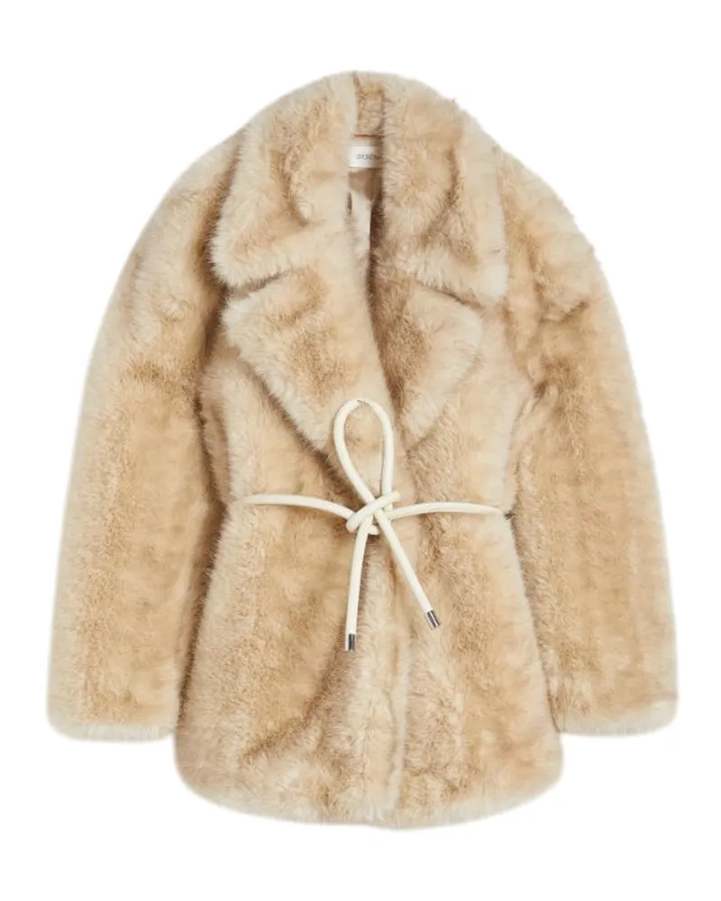 SPORTMAX Rosaria Mantel mit Gürteljacke Nero