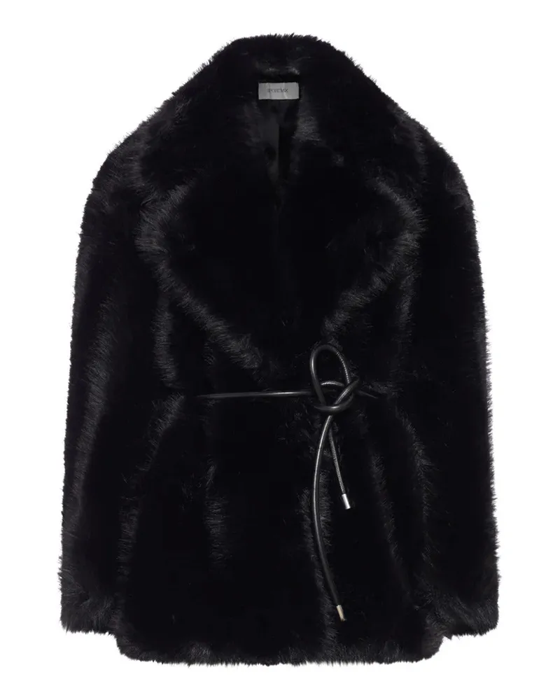 SPORTMAX Rosaria Mantel mit Gürteljacke Nero