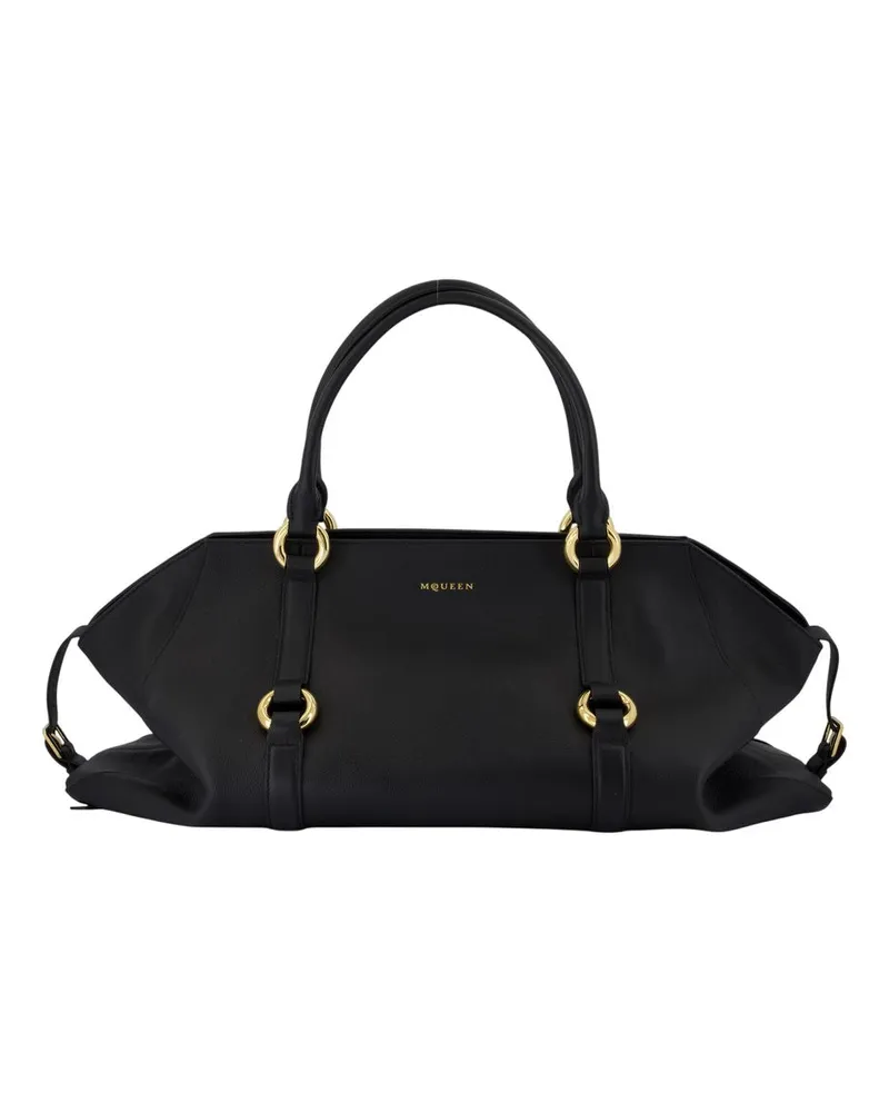 Alexander McQueen Farringdon Maxi Geldbeutel  Leder schwarz Schwarz
