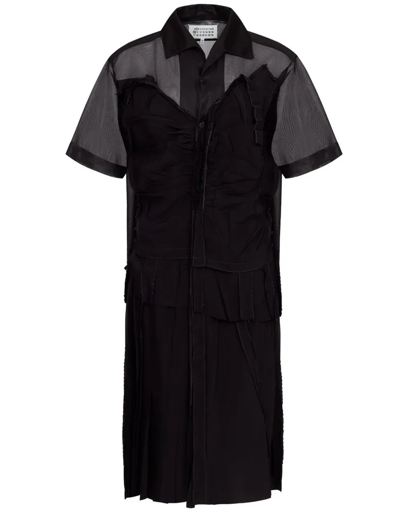 Maison Margiela Midi Polo Kleid Black